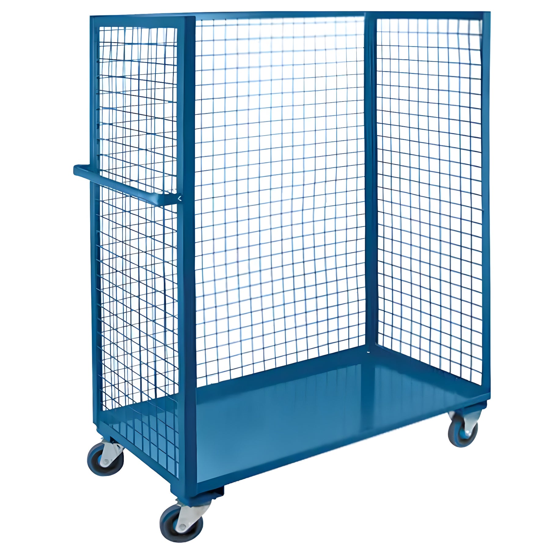 KLETON Wire Mesh Utility Cart, Steel, 30" x 63" x 75", 2400 lbs. Capacity - 1 EA