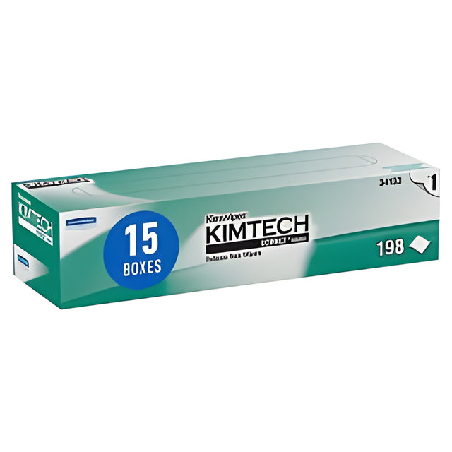 Kimtech 34133 Science Kimwipes Delicate Task Wipes, White, 198 Sheets / Box- 15 Boxes / Case