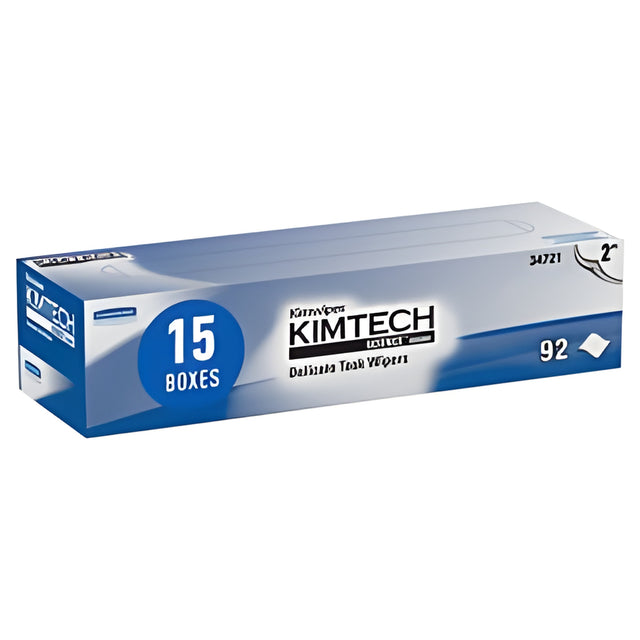 Kimtech 34721 Science Kimwipes Delicate Task Wipes, White, 92 Sheets / Box- 15 Boxes / Case