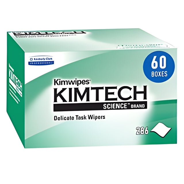 Kimtech 34155 Science Kimwipes Delicate Task Wipes, White, 286 Sheets / Box- 60 Boxes / Case