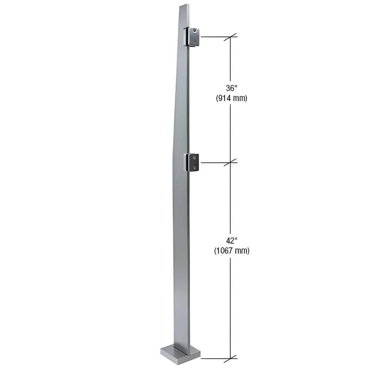 CRL 84" Klarity Brushed Stainless Steel Center Post