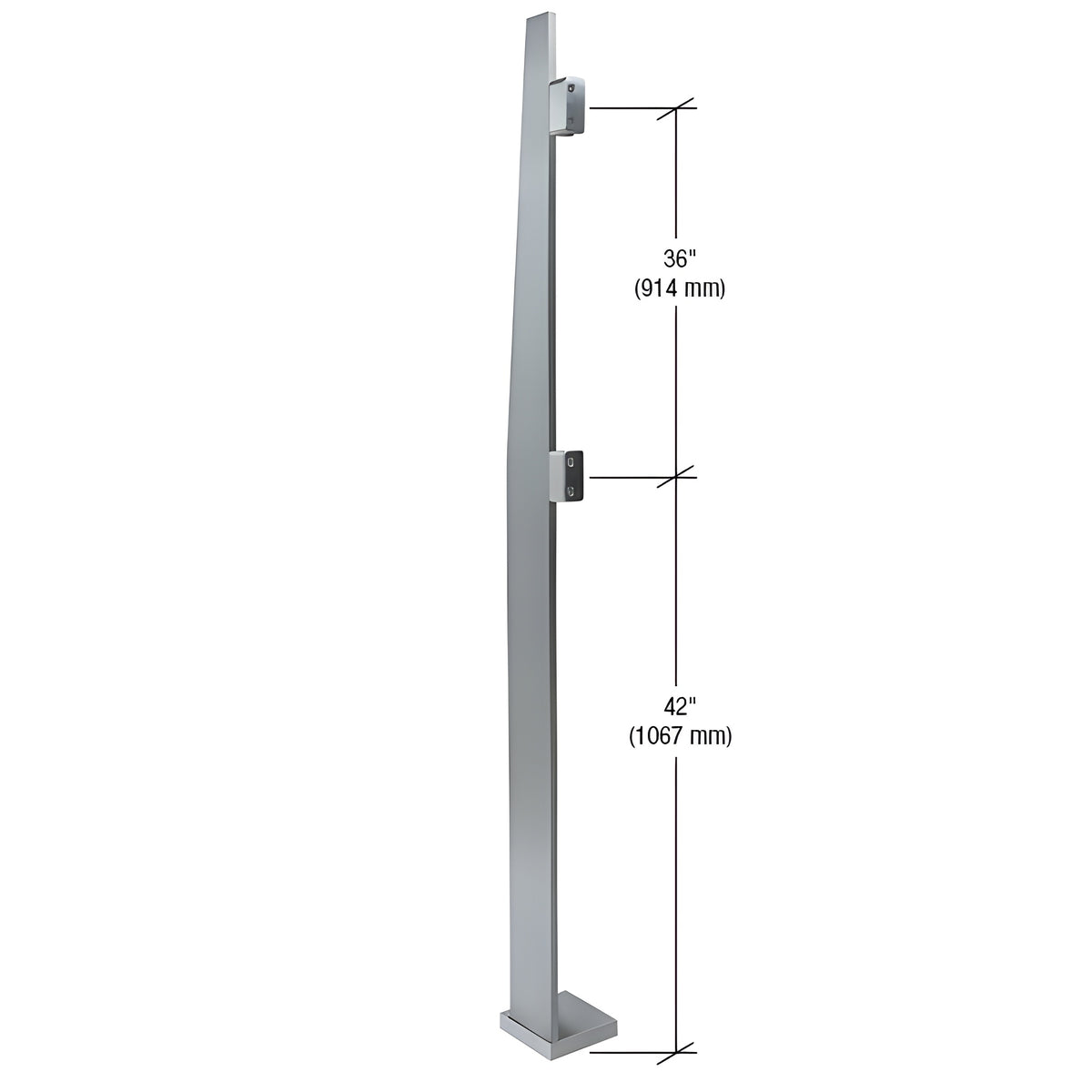 CRL 84" Klarity Brushed Stainless Steel Left End Post