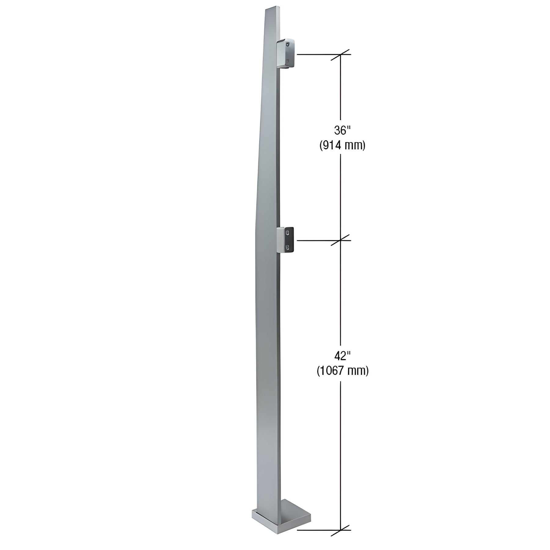 CRL 84" Klarity Brushed Stainless Steel Left End Post