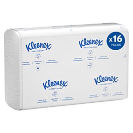 Kleenex Folded Hand Paper Towels, Multifold, White- 150 Sht x 16 Pack / Case