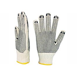 Knitted Gloves, With PVC Dots on Both Sides, Small- 12 Pr / Bag