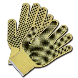 Knitted Kevlar Gloves, With PVC Dots on Both Sides, Medium- 1 Pair