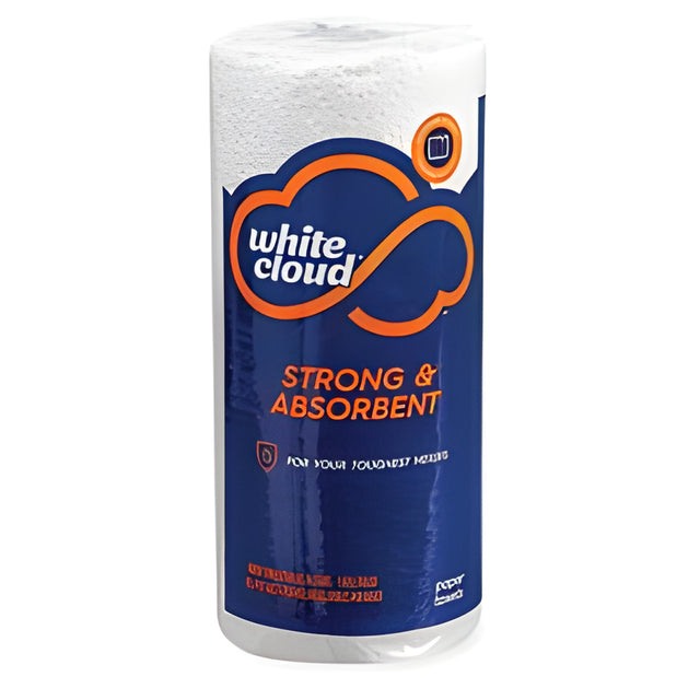 Kruger White Cloud Strong & Absorbent Kitchen Towel- 90 Sheets x 24 Rolls / Case