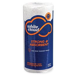 Kruger White Cloud Strong & Absorbent Kitchen Towel- 90 Sheets x 24 Rolls / Case