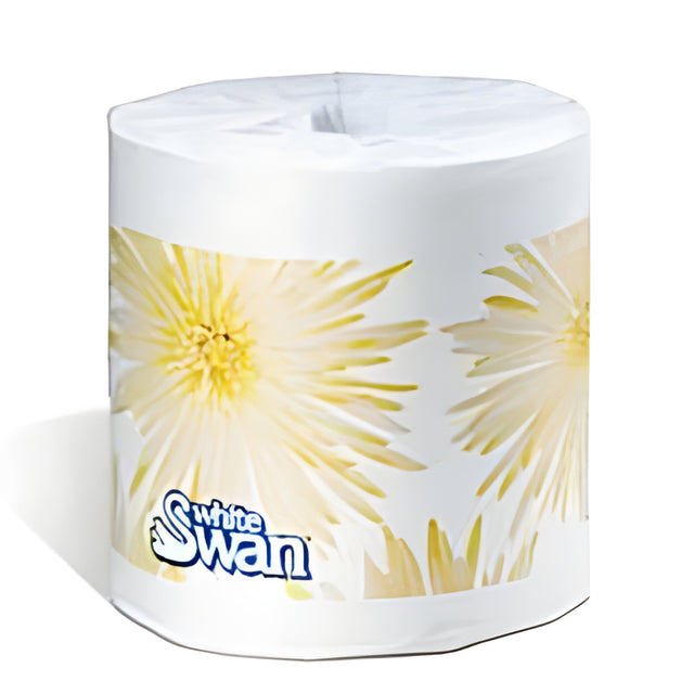 Kruger WhiteSwan 05113 Standard Bath Tissue, 1-Ply, White 1000 Sheets / Roll- 48 Rolls / case