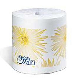 Kruger WhiteSwan 05113 Standard Bath Tissue, 1-Ply, White 1000 Sheets / Roll- 48 Rolls / case