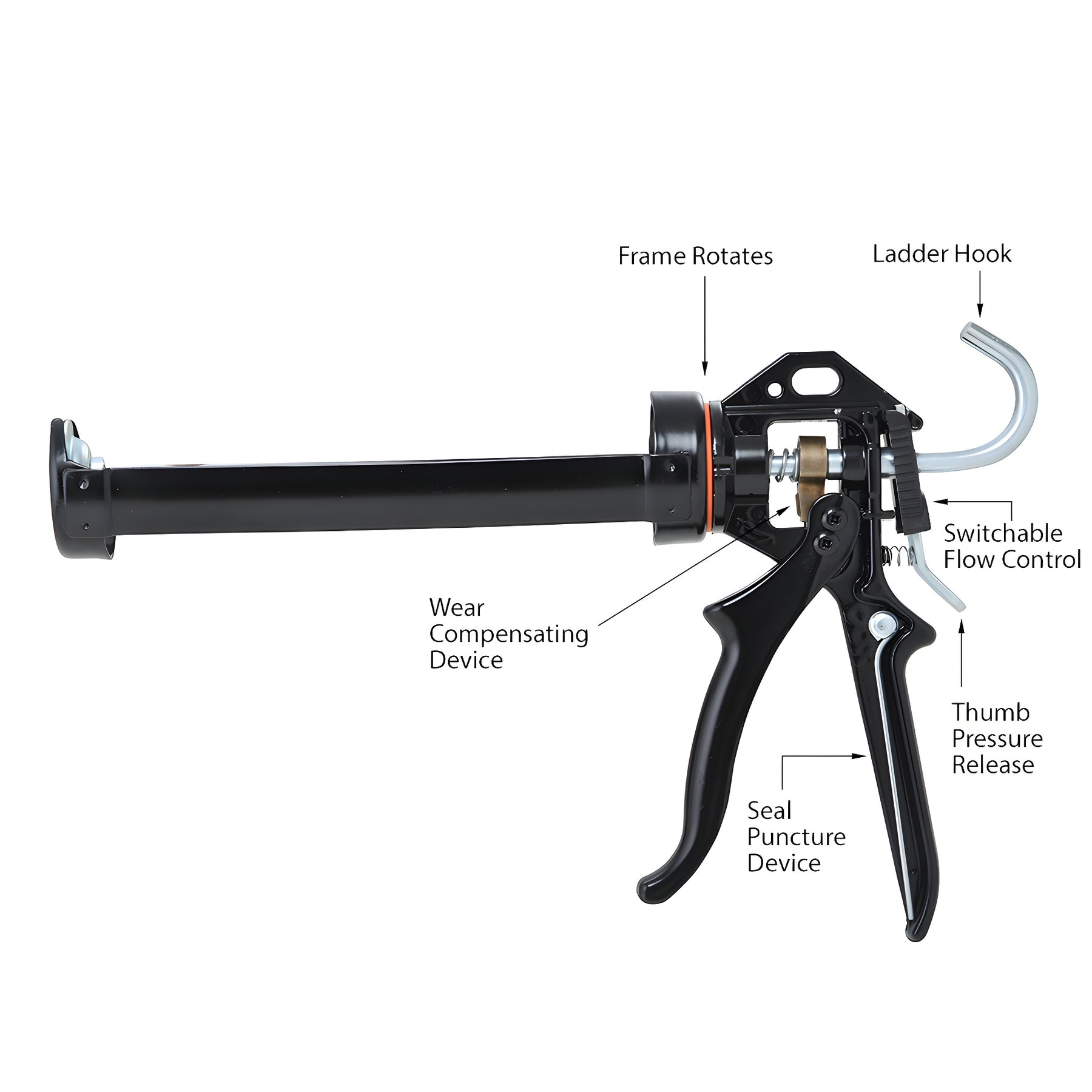 CRL Cox 18:1 Ratio Extra Thrust Strap Frame Caulking Gun