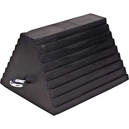 Laminated Rubber Wheel Chock, 8"W x 8"H x 8"D -1 Ea