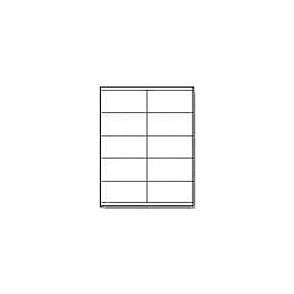 Laser Printer Label Sheets, 2" x 4.25"- 10 Labels/ Sheet x 100 Sheets