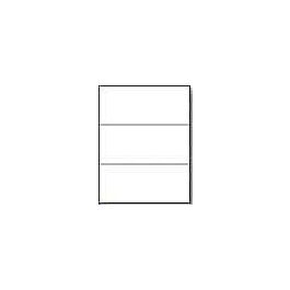 Laser Printer Label Sheets, 3.66" x 8.5"- 3 Labels/ Sheet x 100 Sheets