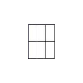 Laser Printer Label Sheets, 5.5" x 2.83"- 6 Labels/ Sheet x 100 Sheets