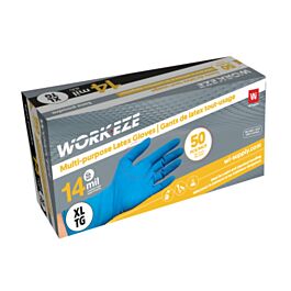 Latex Gloves, 14 Mil PF, Large - 50/ Box