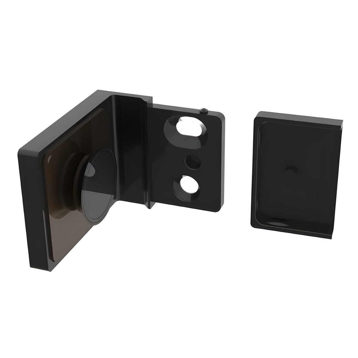 CRL Matte Black Lugano Series Wall Mount Bracket