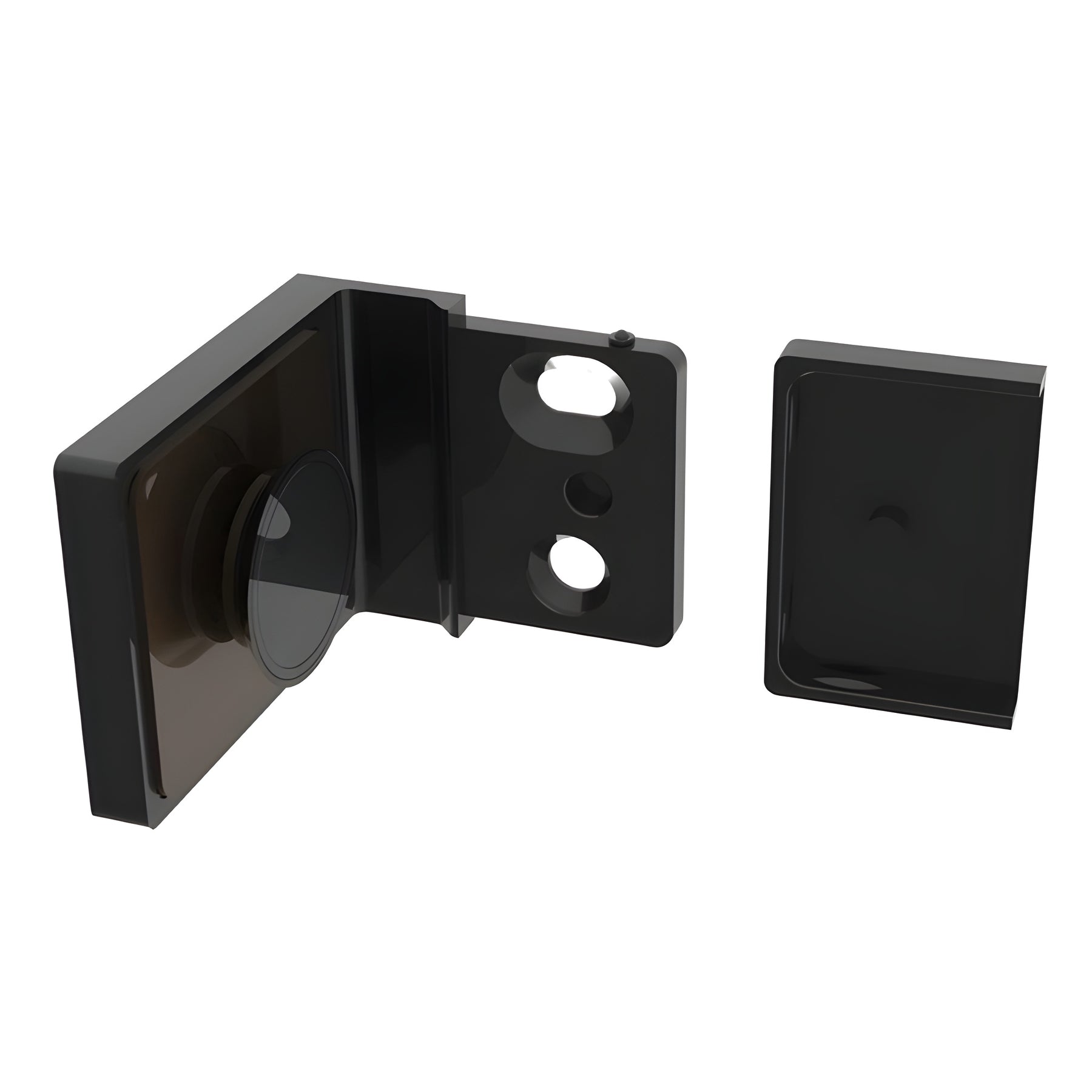 CRL Matte Black Lugano Series Wall Mount Bracket
