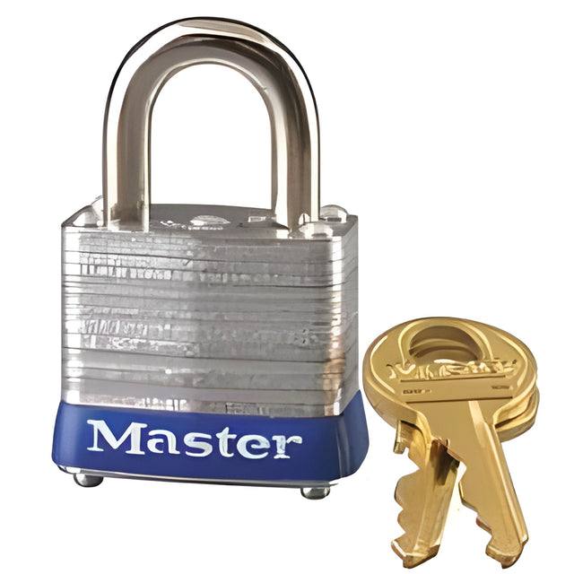 Master Lock Model No. 7, 1-1/8" Laminated Steel Lock Shackle 9/16" tall 3/16" Wide, Keyed Alike