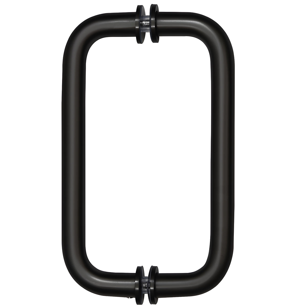 CRL Shower Door Handle Matte Black 8" BM Series Tubular Back-to-Back Pull Handle