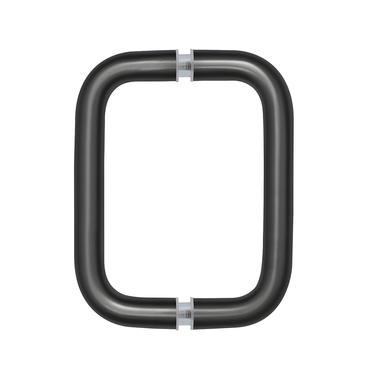 CRL Matte Black 6" Back-to-Back Solid Brass 3/4" Diameter Pull Handles Without Metal Washers