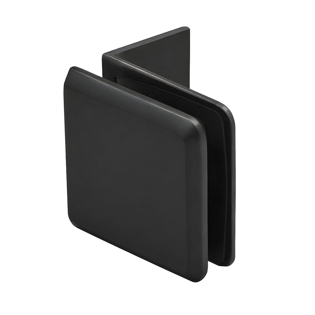 CRL Matte Black Fixed Panel Beveled Clamp With Small Leg