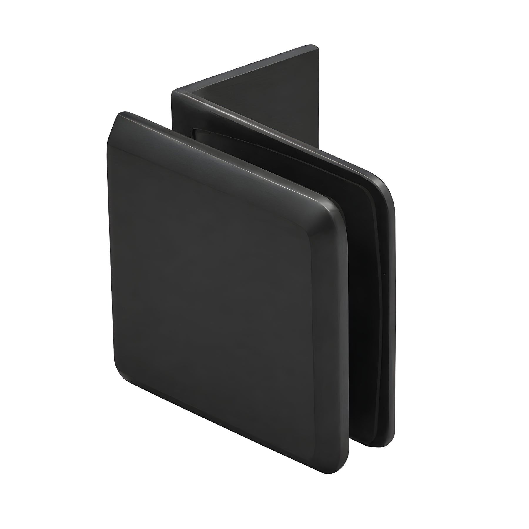 CRL Matte Black Fixed Panel Beveled Clamp With Small Leg