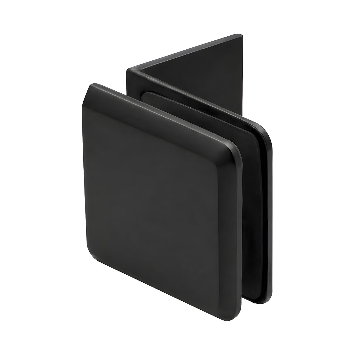 CRL Matte Black Fixed Panel Beveled Clamp With Large Leg
