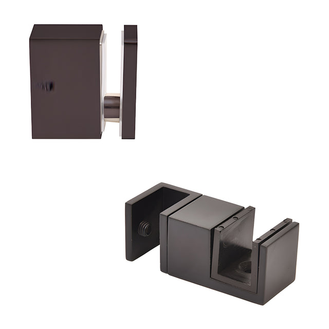 CRL Matte Black Replacement 90 Degree Accessory Kit & Bottom Guide for Cavoli Sliding Shower Door System