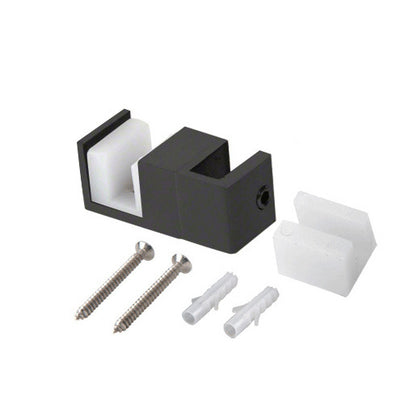 CRL Matte Black Deluxe 180-Degree Serenity Series Sliding Shower Door System – Frameless, Modern Bathroom Hardware