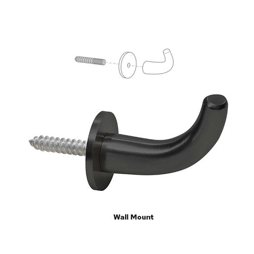 CRL Matte Black Designer Robe Hook