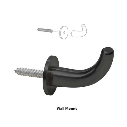 CRL Matte Black Designer Robe Hook