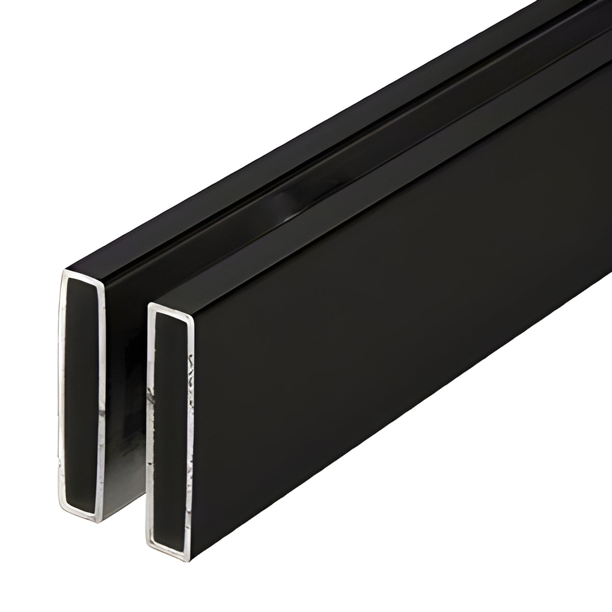 CRL Matte Black Deluxe 180 Degree Cambridge Series Two Door Bypass Sliding Shower Door System