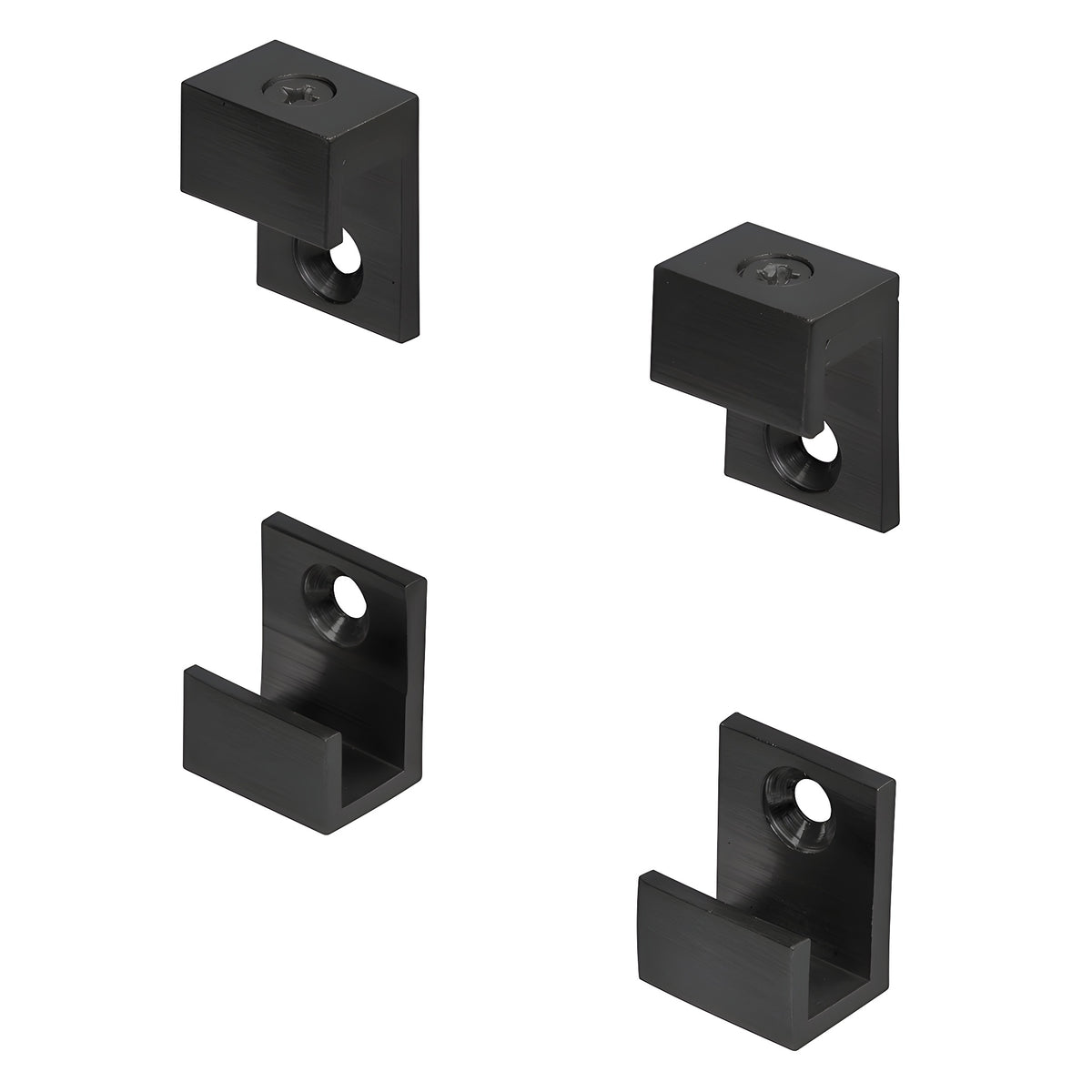 CRL Matte Black 5/8" Wide Mirror Clip Set