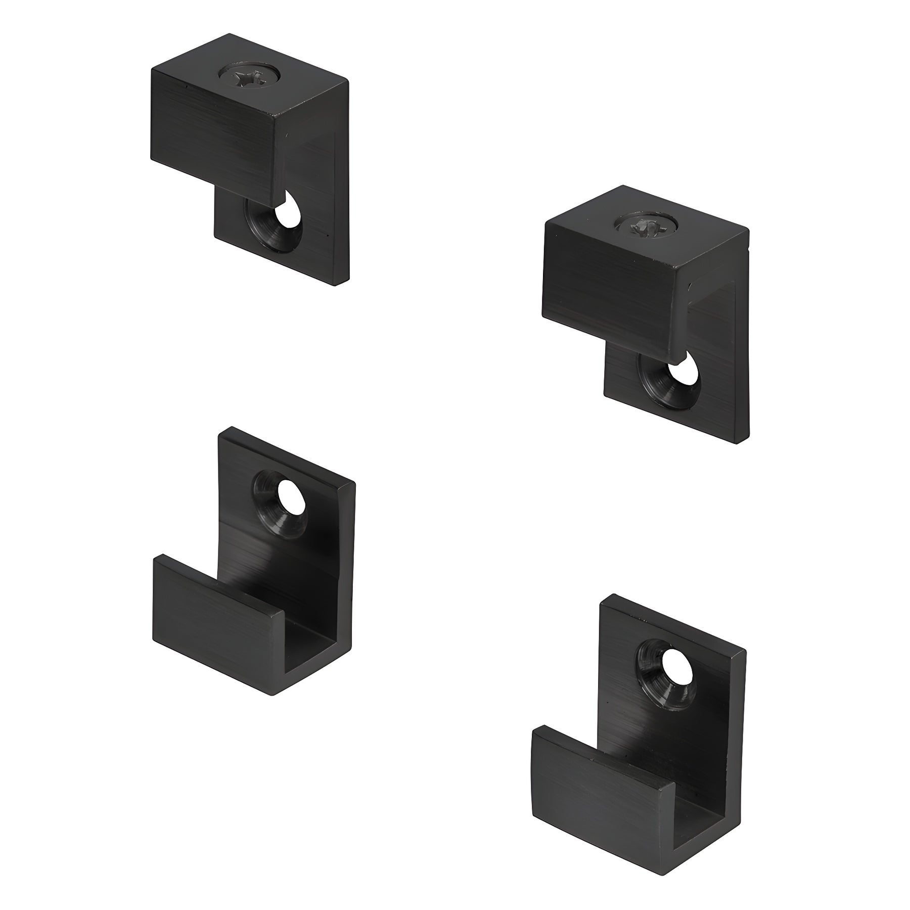 CRL Matte Black 5/8" Wide Mirror Clip Set