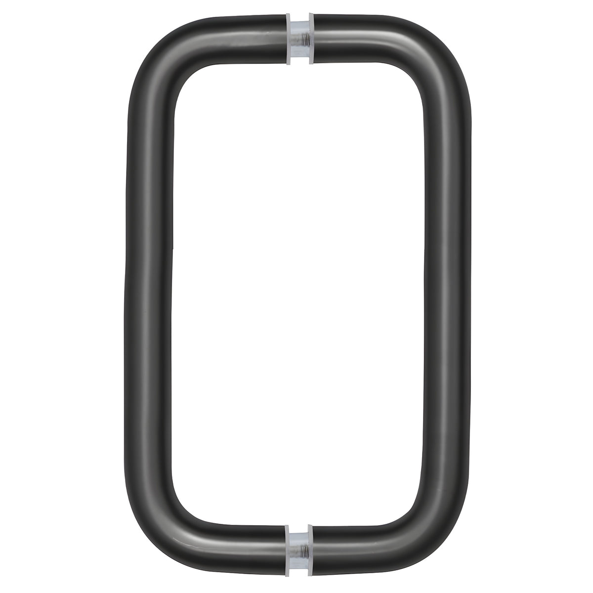 CRL Matte Black 8" Back-to-Back Solid 3/4" Diameter Pull Handles Without Metal Washers