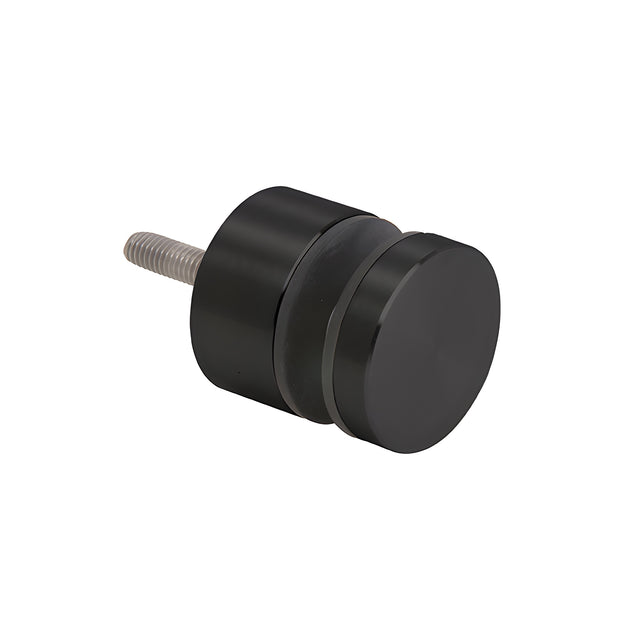 CRL 316 Matte Black Glass Rail Standoff Base and Cap - 1" Projection