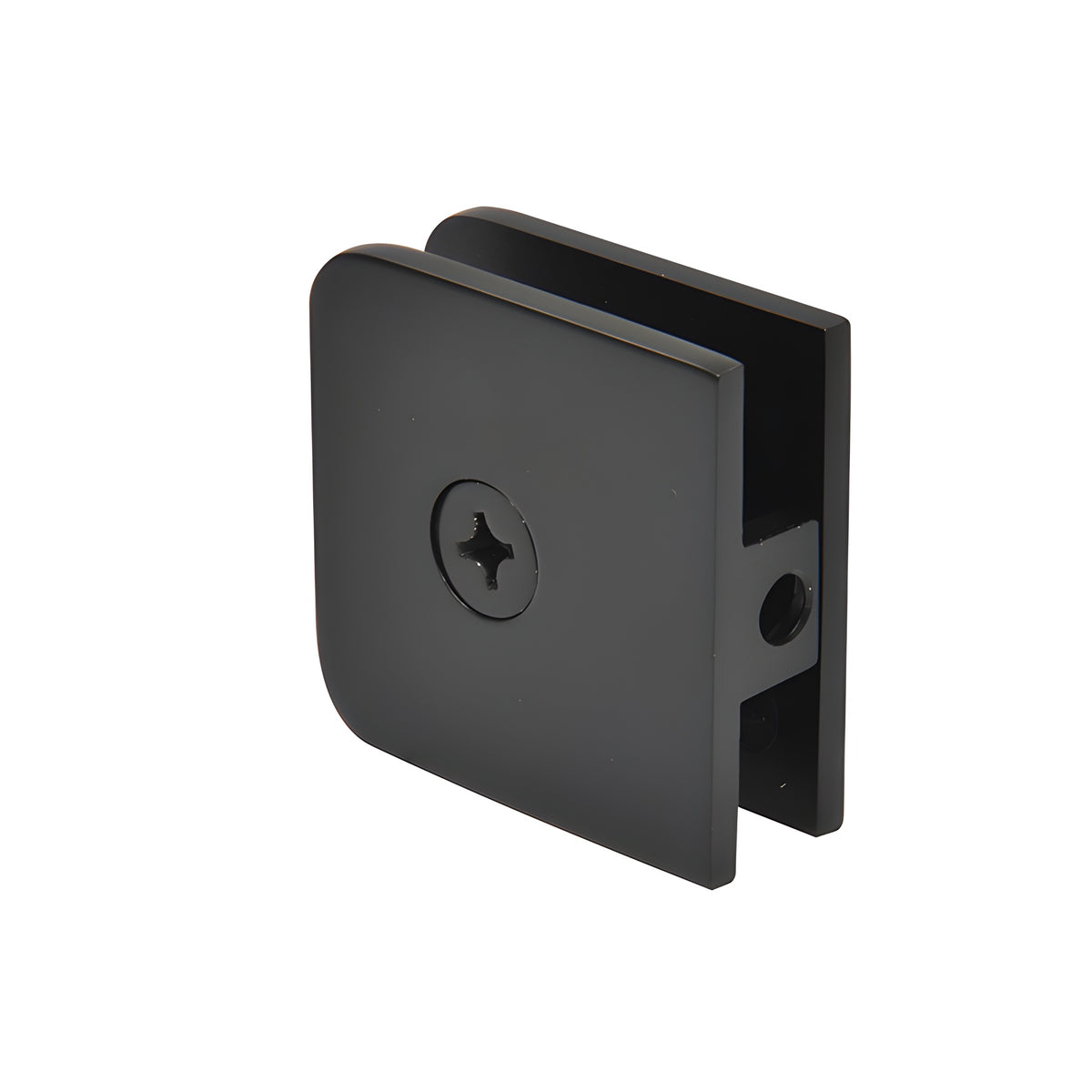 CRL Matte Black Traditional Style Fixed Panel U-Clamp