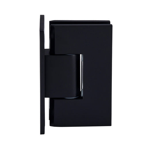CRL Matte Black Vienna 037 Series Wall Mount Full Back Plate Hinge