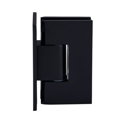 CRL Matte Black Vienna 037 Series Wall Mount Full Back Plate Hinge