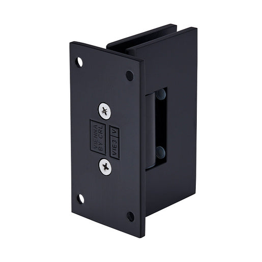CRL Matte Black Vienna 037 Series Wall Mount Full Back Plate Hinge