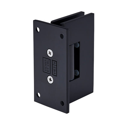 CRL Matte Black Vienna 037 Series Wall Mount Full Back Plate Hinge