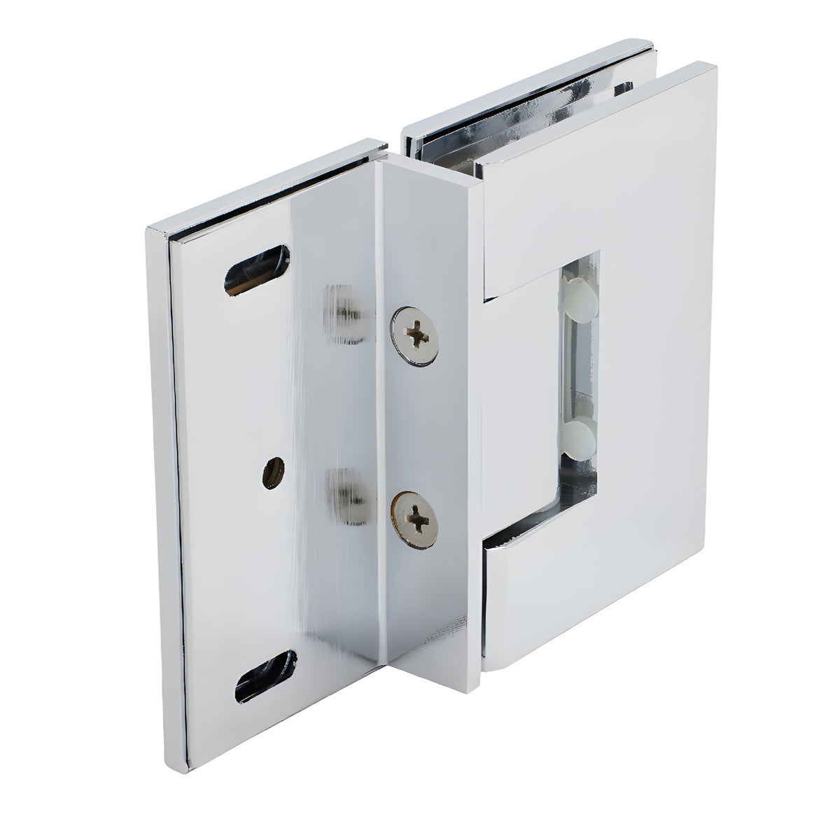 CRL Polished Chrome Face Mount Melbourne Hinge with Cover Plate