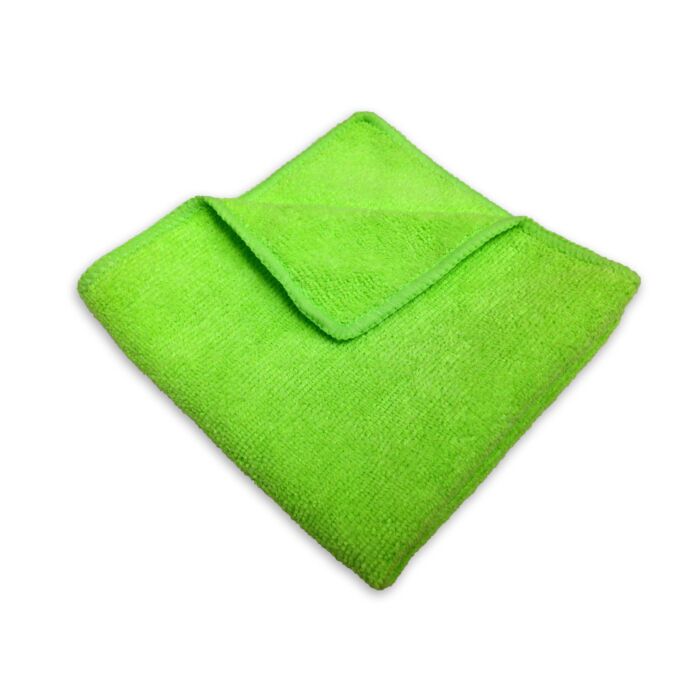 Micro Fibre Cloth, 300gsm, 16 x 16, Green- 12 / Bag
