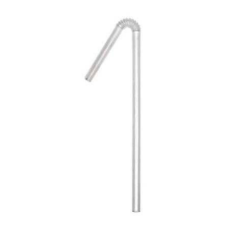 Milkshake Straws, Flexible, White 8"- 200 x 9 Boxes