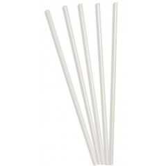 Milkshake Straws,Unwrapped, White 10"- 250 x 9 Boxes