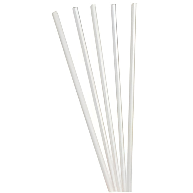 Milkshake Straws, Unwrapped, White 10"- 250 x 9 Boxes