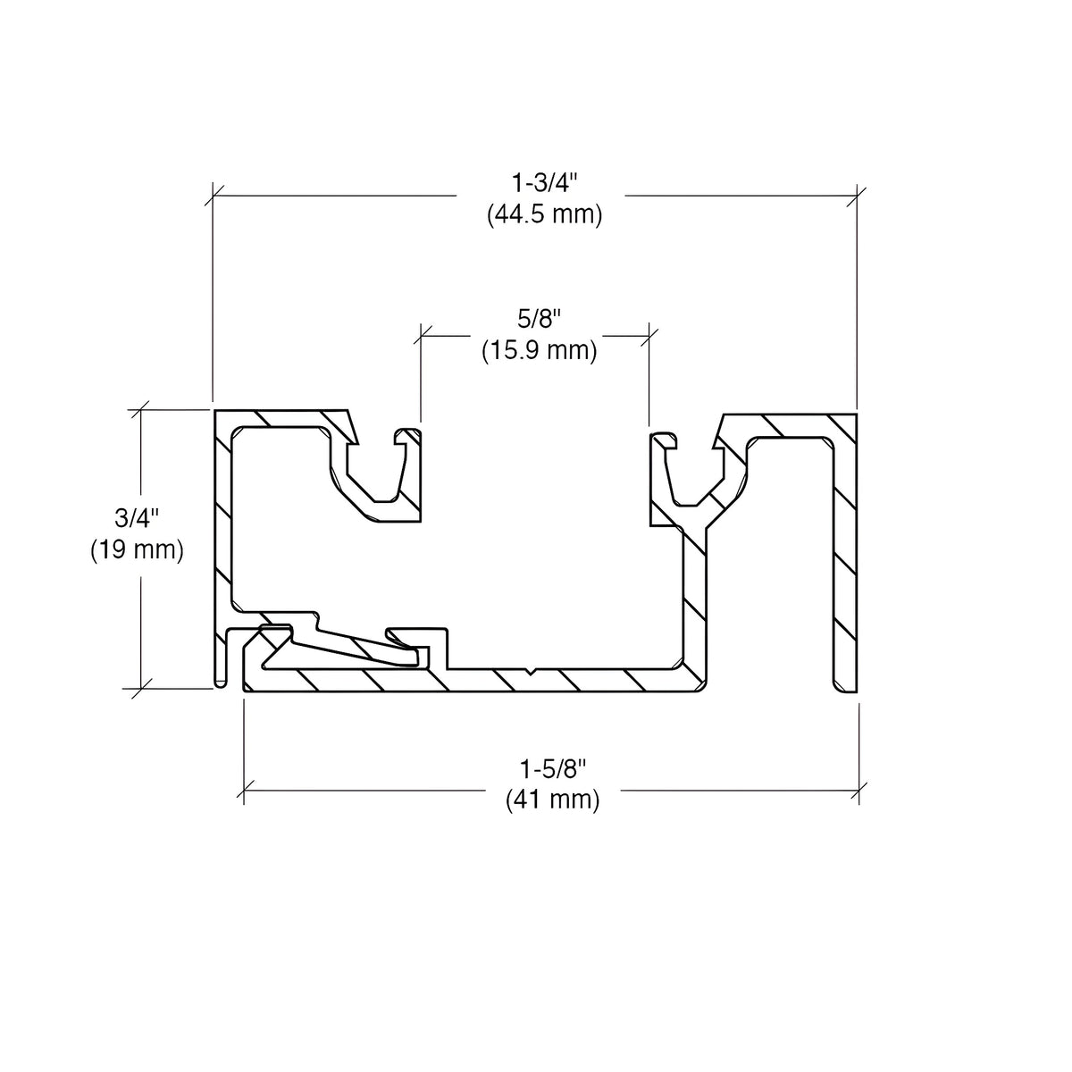 CRL Mill Glass Sash for 1/4" to 3/8" Glass - 254" Length