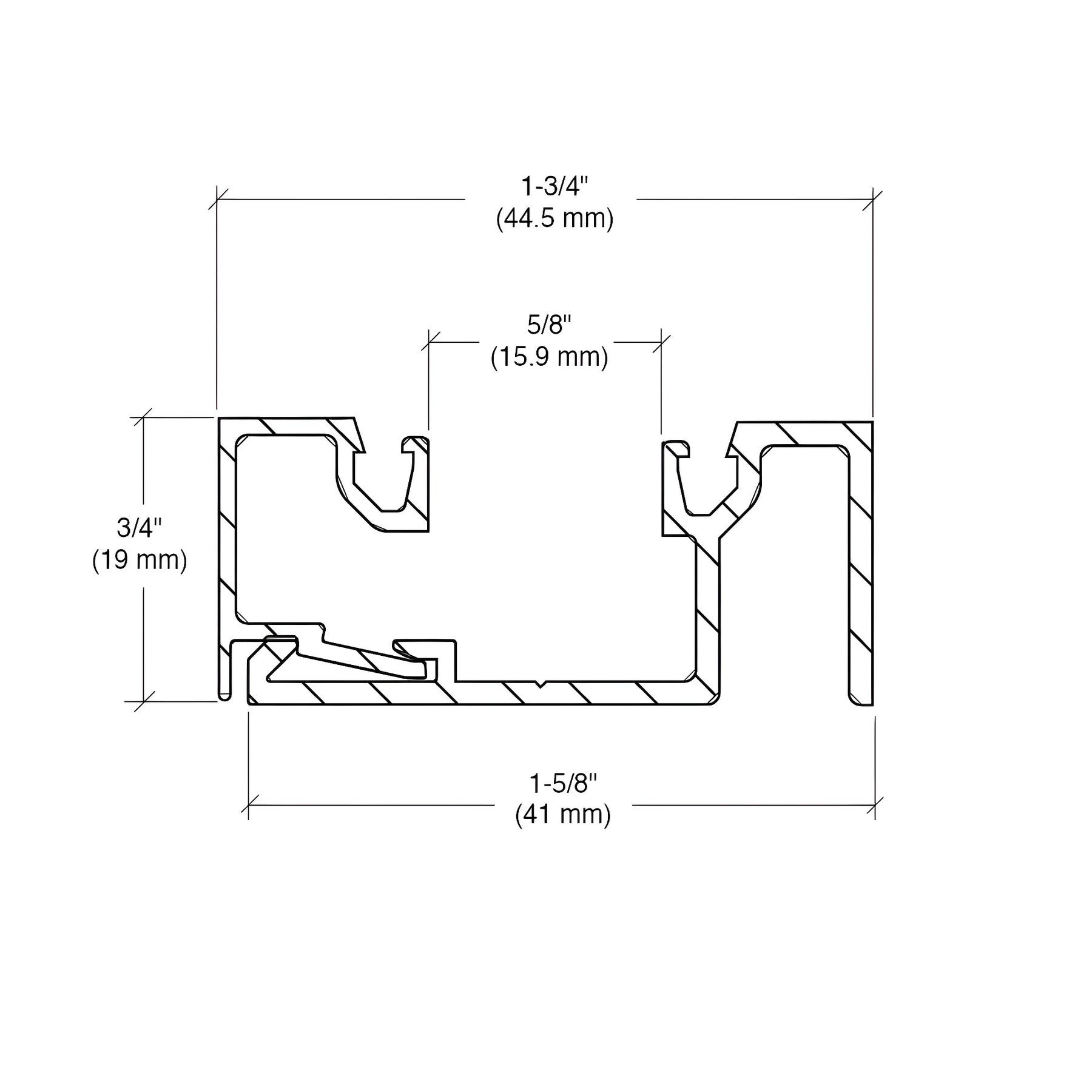 CRL Mill Glass Sash for 1/4" to 3/8" Glass - 254" Length