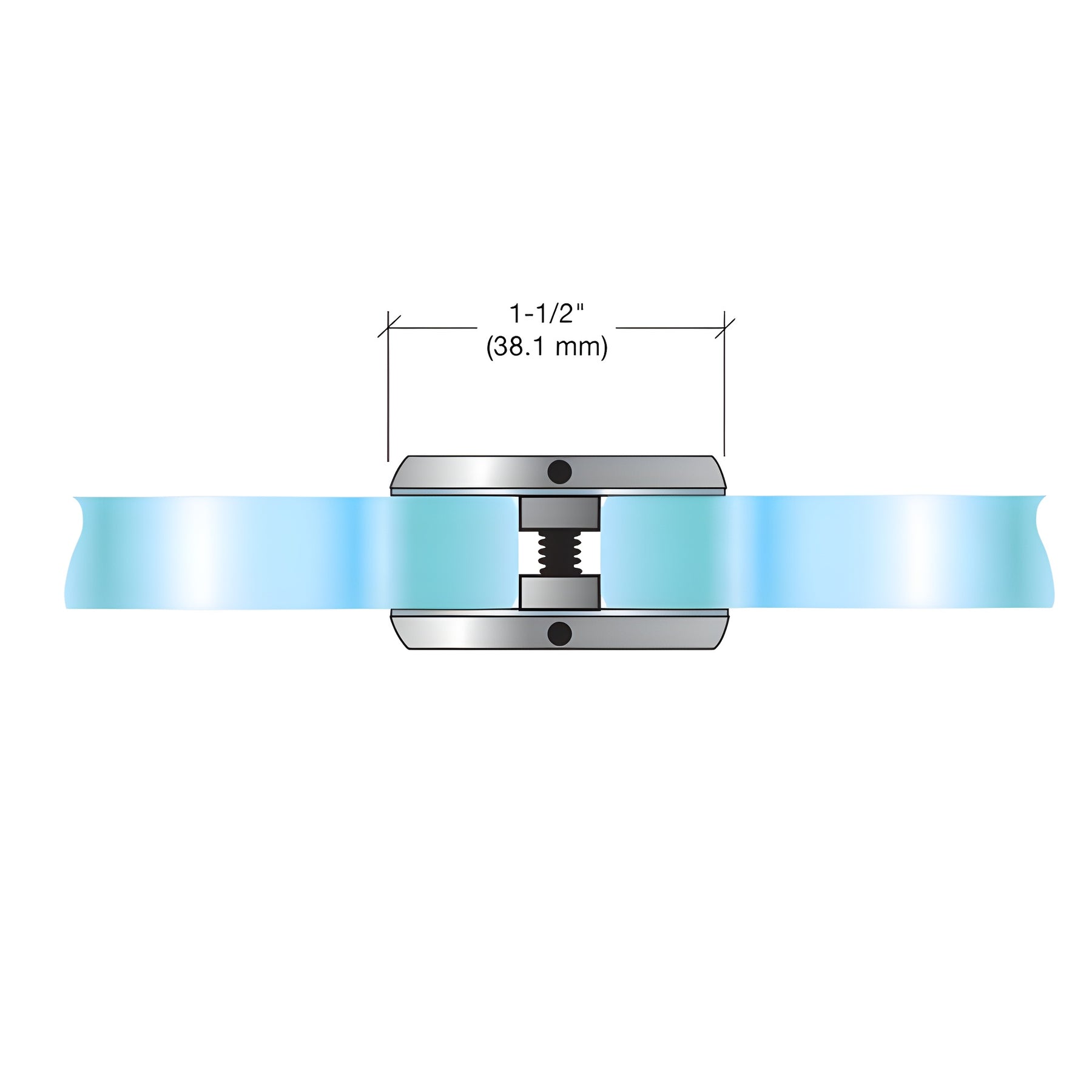 CRL Brass Solid Brass Mini Mall Front Clamp